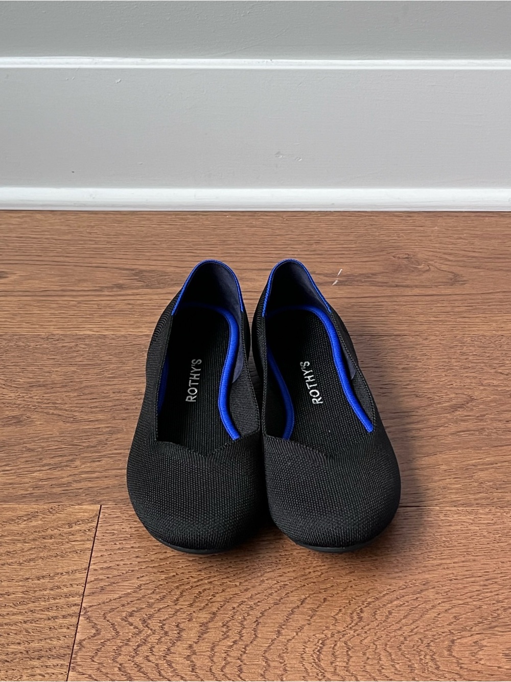 Rothy’s The Flat Slip-On Knit Ballet Flat Shoes Women’s Size 9 Black Comfy